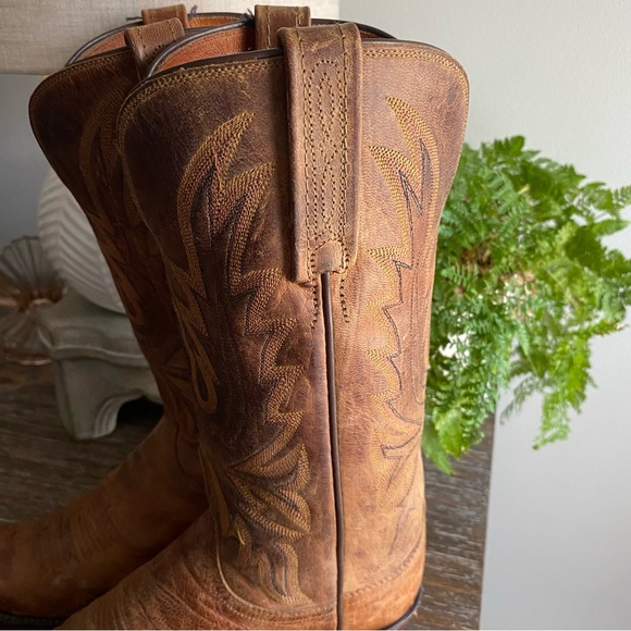 Lucchese 1883 Savannah Western Boots Cowboy Brown Mad Dog Goat Leather N4540 7.5 - Picture 10 of 16